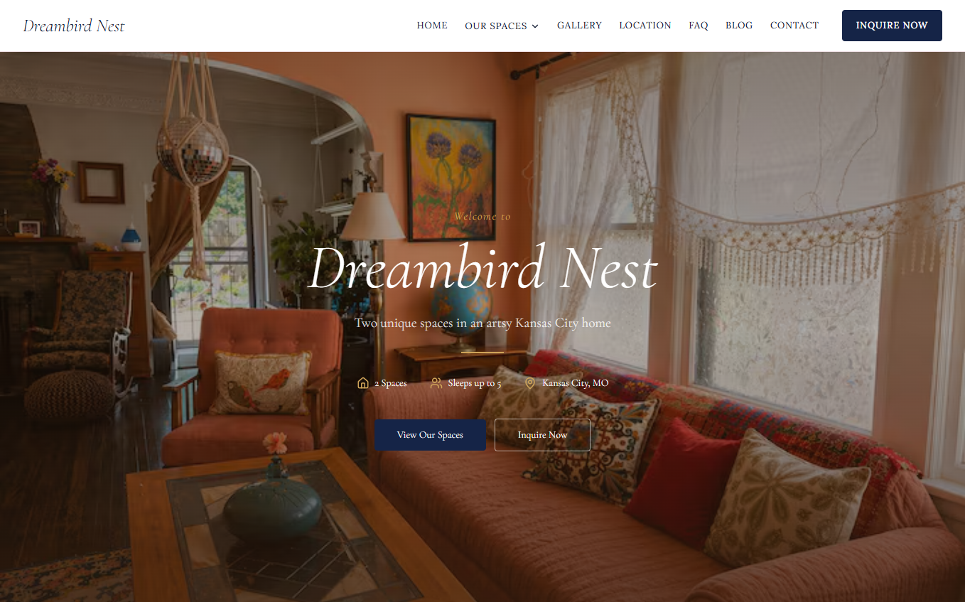 Dreambird Nest website screenshot