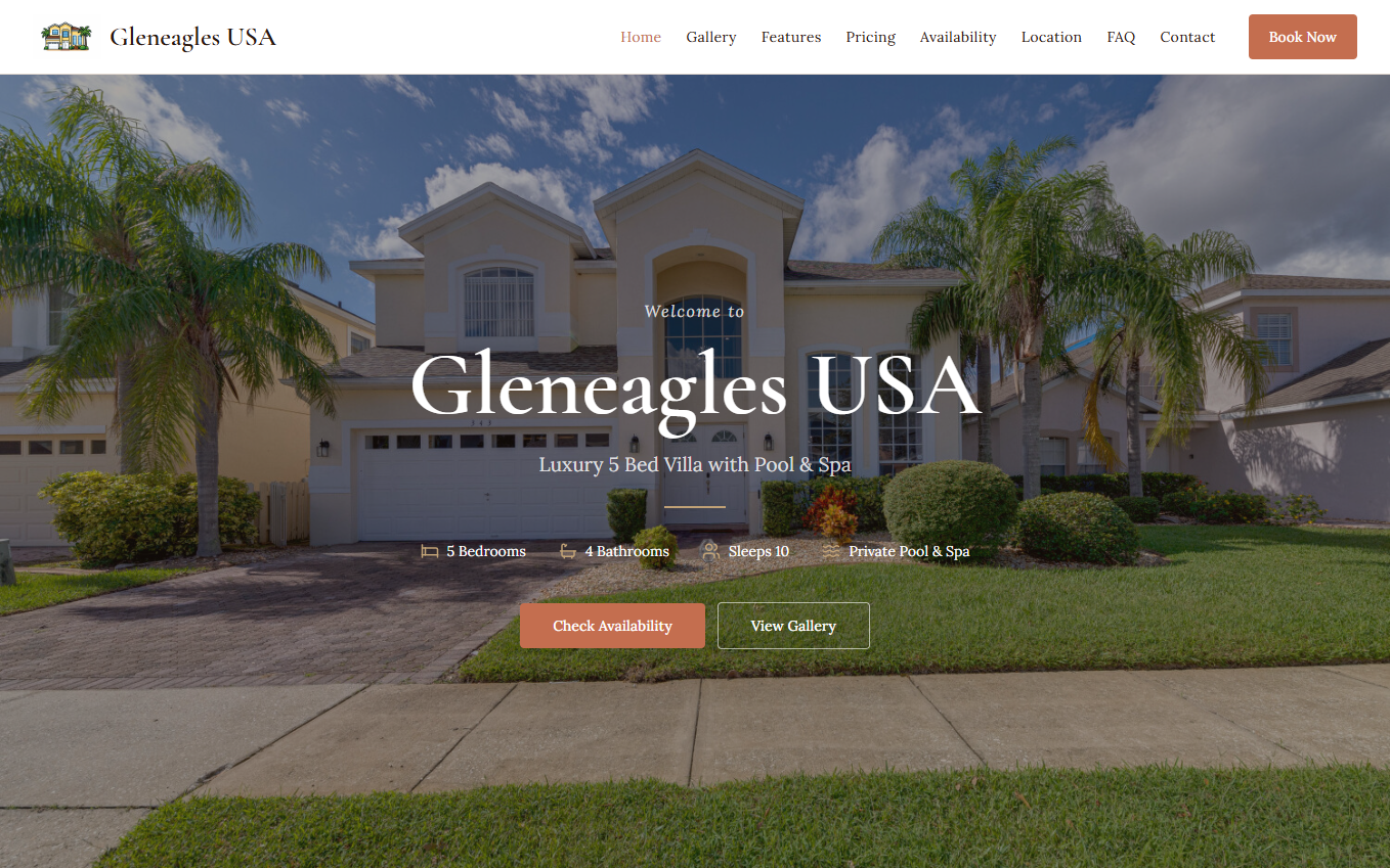 Gleneagles USA website screenshot